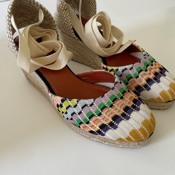 Missoni Multicolor Espadrille Wedge Sandals - Picture 2 of 6